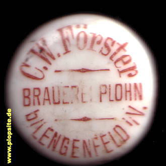 Bügelverschluss aus: Brauerei C.W. Förster, Plohn - Lengenfeld, Lengenfeld-Plohn, Deutschland