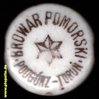 Picture of a ceramic Hutter stopper from: Browar Pomorski, Podgórz - Toruń, Thorn, Poland