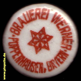 Picture of a ceramic Hutter stopper from: Brauerei Werner, Poppenhausen / Ufr., Germany