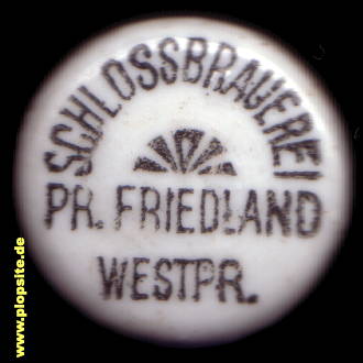 Bügelverschluss aus: Schloßbrauerei Curt Hoehl, Preußisch Friedland, Debrzno, Polen