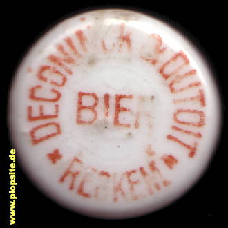 Bügelverschluss aus: Deconinck & Cutoit Bier, Reckem, Rekkem, Belgien