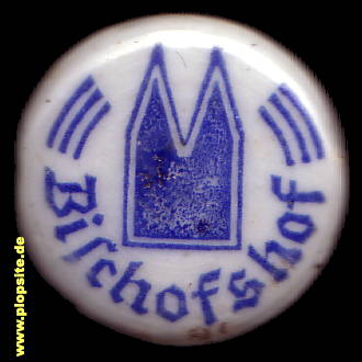 Picture of a ceramic Hutter stopper from: Brauerei Bischofshof, Regensburg, Germany