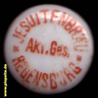 Picture of a ceramic Hutter stopper from: Jesuitenbräu AG, Regensburg, Germany