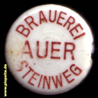 Picture of a ceramic Hutter stopper from: Brauerei Auer, Regensburg - Steinweg, Germany