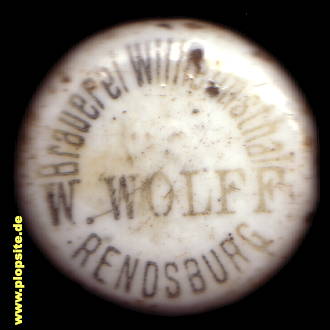 Bügelverschluss aus: Brauerei Wilhelmsthal W. Wolff, Rendsburg, Rensborg, Deutschland