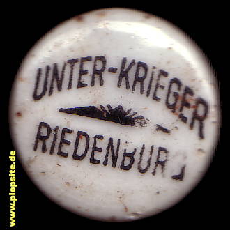 Picture of a ceramic Hutter stopper from: Brauerei Unter Krieger, Riedenburg, Germany