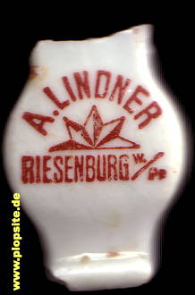 Obraz porcelany z: Riesenburg, A. Lindner,  PL, unbekannt, Polska