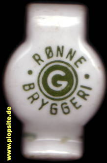Picture of a ceramic Hutter stopper from: Bryggeri og Sodavandsfabrik, Gad, Rønne, Denmark