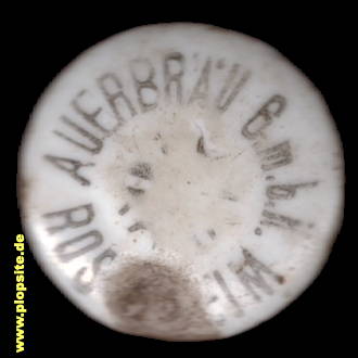 Picture of a ceramic Hutter stopper from: Auerbräu GmbH, Rosenheim, Germany