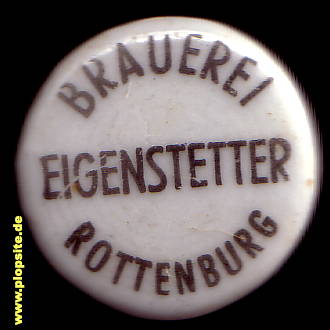 Picture of a ceramic Hutter stopper from: Brauerei Eigenstetter, Rottenburg / Laaber, Germany