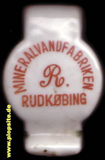 Picture of a ceramic Hutter stopper from: Rudkøbing, Mineralvandfabriken,  DK, unbekannt, Denmark