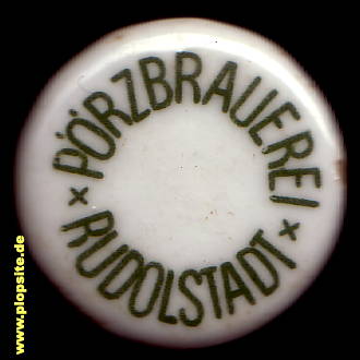 Picture of a ceramic Hutter stopper from: Pörzbrauerei, Rudolstadt, Germany