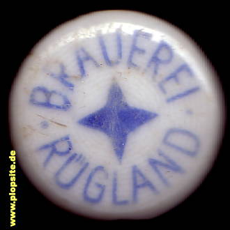 Picture of a ceramic Hutter stopper from: Brauerei, Rügland, Germany