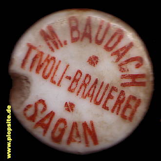 Bügelverschluss aus: Tivoli Brauerei Moritz Baudach, Sagan, Żagań, Polen