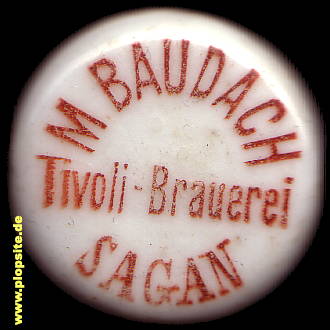 Bügelverschluss aus: Tivoli Brauerei Moritz Baudach, Sagan, Żagań, Polen