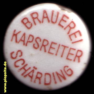 Picture of a ceramic Hutter stopper from: Brauerei Kapsreiter, Schärding, Schärding / Inn, Austria
