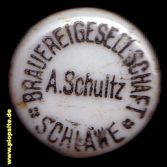 Bügelverschluss aus: Brauereigesellschaft Albert Schultz, Schlawe, Sławno, Polen
