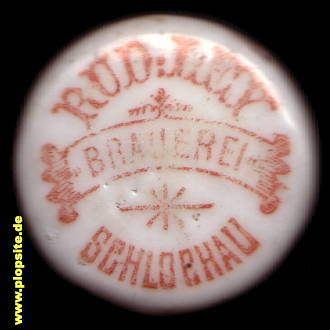 Picture of a ceramic Hutter stopper from: Lagerbier-Brauerei Kaldau, Rudolf Ley, Schlochau - Kaldau, Człuchów, Człëchòwò, Poland