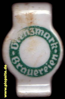 Picture of a ceramic Hutter stopper from: Vereinigte Grenzmark-Brauereien AG, Schneidemühl, Piła, Poland