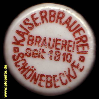 Bügelverschluss aus: Kaiserbrauerei, Schönebeck / Elbe, Deutschland