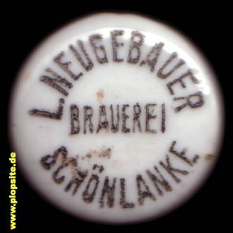 Picture of a ceramic Hutter stopper from: Brauerei L. Neugebauer Witwe, Schönlanke, Trzcianka, Poland