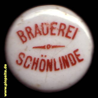 Picture of a ceramic Hutter stopper from: Brauerei, Schönlinde, Krásná Lípa, Czech Republic
