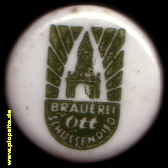 Picture of a ceramic Hutter stopper from: Brauerei Ott  , Bad Schussenried, Germany
