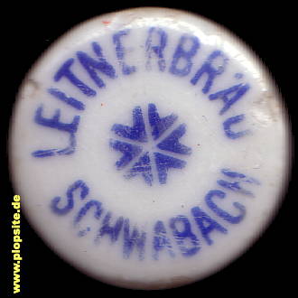 Picture of a ceramic Hutter stopper from: Leitnerbräu, Schwabach, Germany