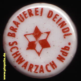 Picture of a ceramic Hutter stopper from: Brauerei Deindl, Schwarzach / Ndb., Germany