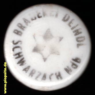 Picture of a ceramic Hutter stopper from: Brauerei Deindl, Schwarzach / Ndb., Germany