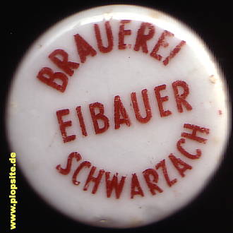 Picture of a ceramic Hutter stopper from: Brauerei zur alten Post Eibauer, Schwarzach / Ndb., Germany