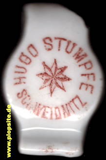 Picture of a ceramic Hutter stopper from: Hugo Stumpfe, Brauerei & Brennerei zum Rosental, Schweidnitz, Świdnica, Svídnice, Poland