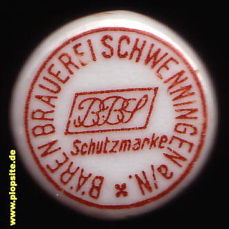 Picture of a ceramic Hutter stopper from: Bären Brauerei, Villingen, Villingen-Schwenningen, Germany