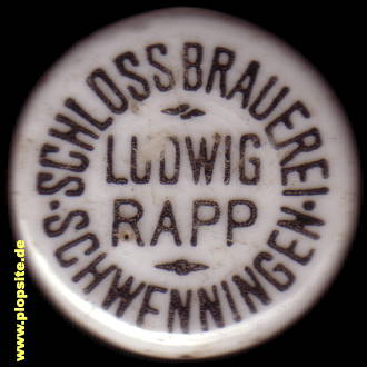 Bügelverschluss aus: Schloßbrauerei Ludwig Rapp, Schwenningen / Donau, Deutschland