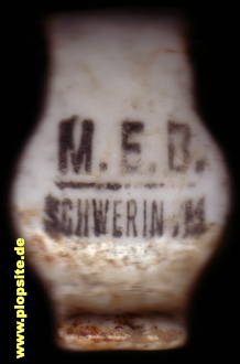 Picture of a ceramic Hutter stopper from: Mecklenburgische Exportbierbrauerei, Schwerin, Germany
