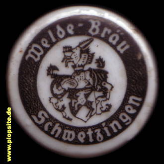 Picture of a ceramic Hutter stopper from: Welde Bräu  , Schwetzingen, Germany