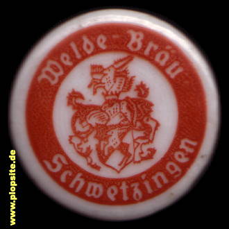 Picture of a ceramic Hutter stopper from: Welde Bräu  , Schwetzingen, Germany