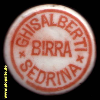 Picture of a ceramic Hutter stopper from: Birra Georgia Ghisalberti, Sedrina, Italy