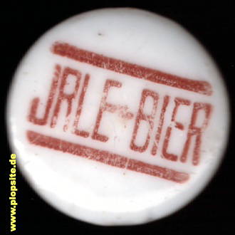 Picture of a ceramic Hutter stopper from: Brauerei & Brennerei Friedrich Irle, Siegen, Siegen-Kaan-Mariaborn, Germany