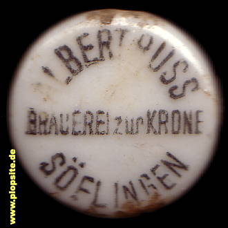 Bügelverschluss aus: Brauerei zur Krone Russ, Söflingen, Ulm-Söflingen, Deutschland