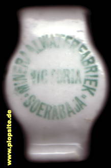 Picture of a ceramic Hutter stopper from: Soerabaia, Mineralwaterfabriek Victoria,  ID, unbekannt, Indonesia
