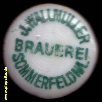 Bügelverschluss aus: Brauerei Johann Wallmüller, Sommerfeld, Lubsko, Zemsz, Žemŕ, Polen
