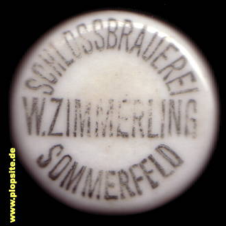Bügelverschluss aus: Schloßbrauerei Wilhelm Zimmerling, Sommerfeld, Lubsko, Zemsz, Žemŕ, Polen
