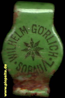 Picture of a ceramic Hutter stopper from: Brauerei H. Görlich, Sorau, Żary, Žarow, Poland