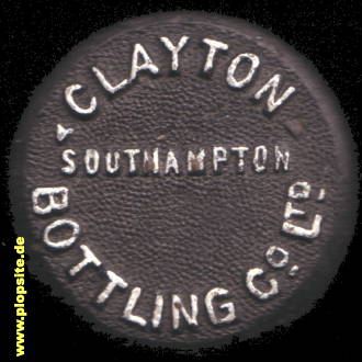 Picture of a ceramic Hutter stopper from: Southampton, Clayton Bottling Co. Ltd.,  GB, unbekannt, United Kingdom