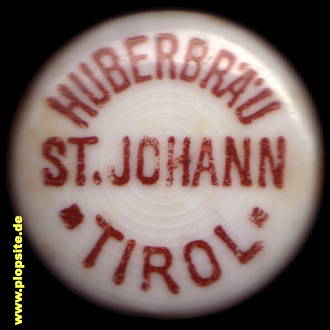 Picture of a ceramic Hutter stopper from: Huberbräu Tirol, St. Johann / Tirol, Austria