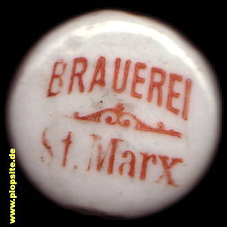 Picture of a ceramic Hutter stopper from: Brauerei, Wien - St. Marx, Austria