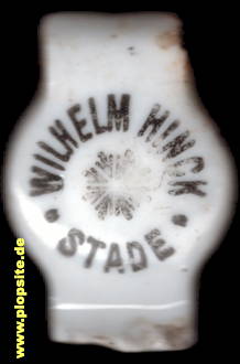 Picture of a ceramic Hutter stopper from: Brauerei Hinck, Stade, Germany