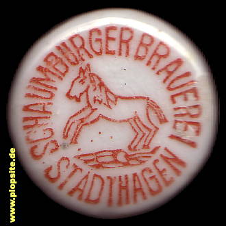 Picture of a ceramic Hutter stopper from: Schaumburger Brauerei, Stadthagen, Germany