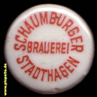 Picture of a ceramic Hutter stopper from: Schaumburger Brauerei, Stadthagen, Germany